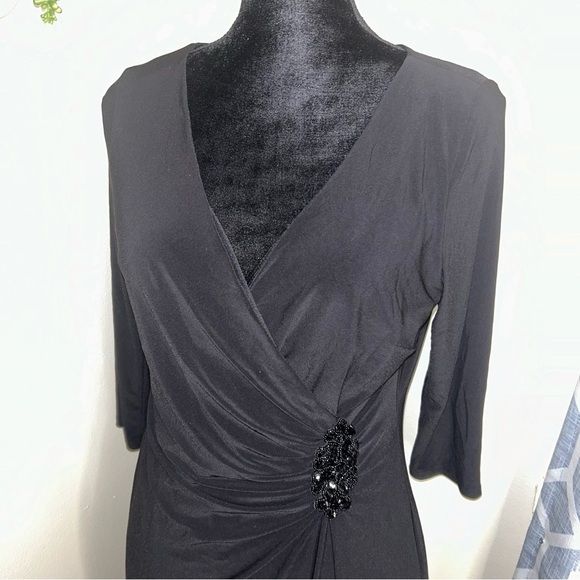 Kasper Women's Faux-Wrap Sheath Dress - Picture 2 of 5